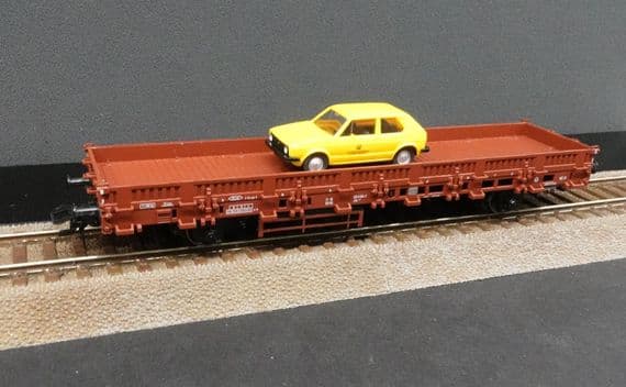 SH Trix 24201-16 DB Low sided wagon with postal vehicle load