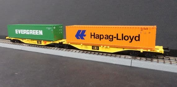 Tillig TT 18069 Double container wagon