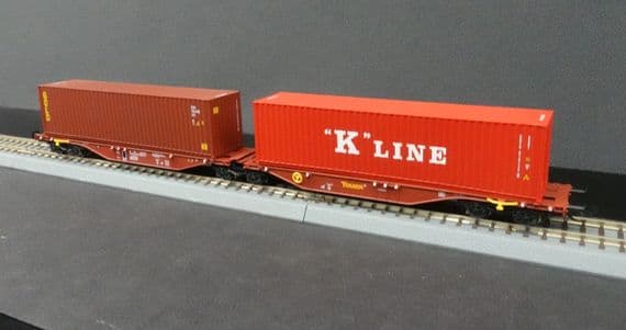 Tillig TT 18070 Double container wagon