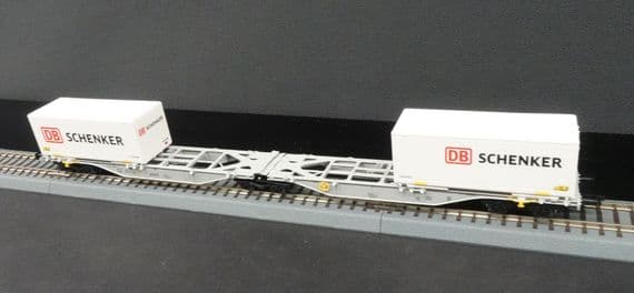 Tillig TT 18076 Double container wagon