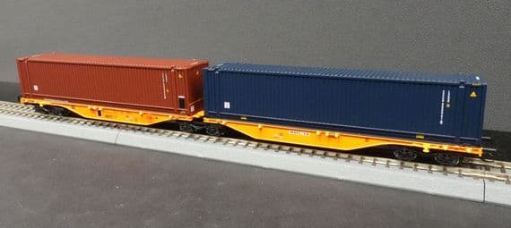 Tillig TT 18079 Double container wagon