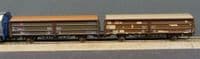 Trix Marklin 47349 DBAG Hbis-ww299 Heavily Weathered Van Set  of 3