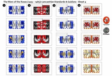 BFL3200a2 The Wars of the Roses (1455 - 1485): Lancastrian Rectangular Guidons - Sheet 4