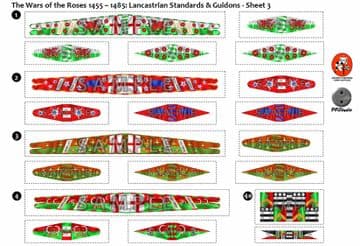 BFL3200c1 The Wars of the Roses (1455 - 1485): Lancastrian Standards & Guidons - Sheet 3