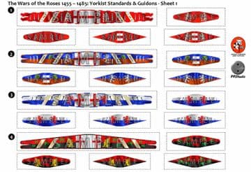 BFL3210a1 The Wars of the Roses (1455 - 1485): Yorkist Standards & Guidons - Sheet 1
