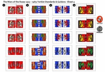 BFL3210a2 The Wars of the Roses (1455 - 1485): Yorkist Rectangular Guidons - Sheet 4