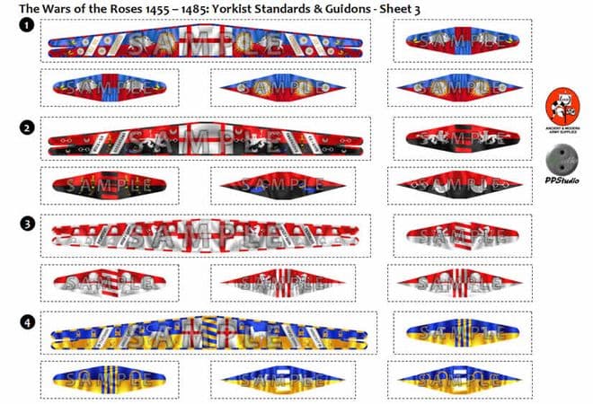 BFL3210c1 The Wars of the Roses (1455 - 1485): Yorkist Standards & Guidons - Sheet 3