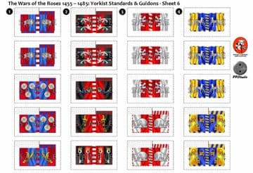 BFL3210c2 The Wars of the Roses (1455 - 1485): Yorkist Rectangular Guidons - Sheet 6