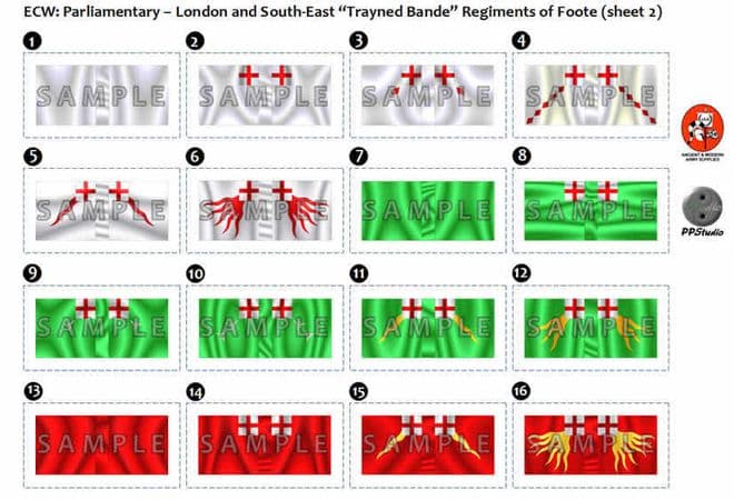 BFL4111  ECW: Parliamentary - London and South-East Regiments of Foote (sheet 2)