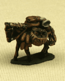 CB01 Baggage Horse with Wicker Paniers