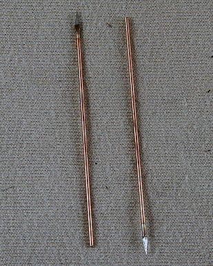 EQ09 50mm wire with 'leaf' shaped tip
