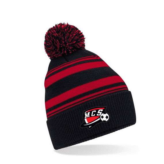 BEANIE HAT BLACK/RED