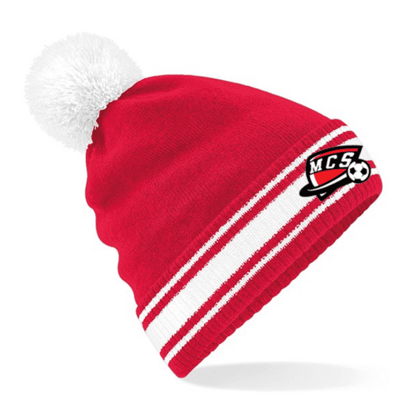 BEANIE HAT RED/WHITE
