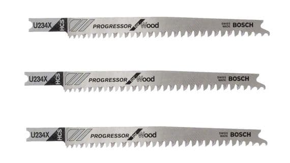 BOSCH HCS 3 pack Jigsaw Blade, U234X 