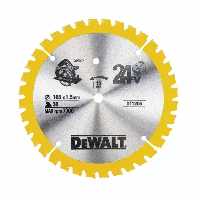 DeWalt DT1205-QZ CORDLESS TRIM SAW BLADE 165MM X 10MM BORE X 36 TEETH