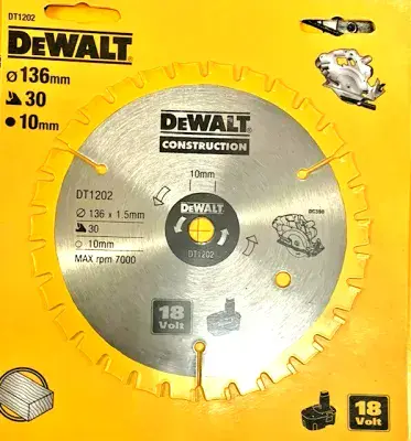 DT1202 136 X 10 MM X 30T Z Dewalt Saw Blade
