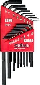 EKLIND 10018 18 PIECE SAE COMBINATION SHORT/LONG HEX-L HEX KEY SET