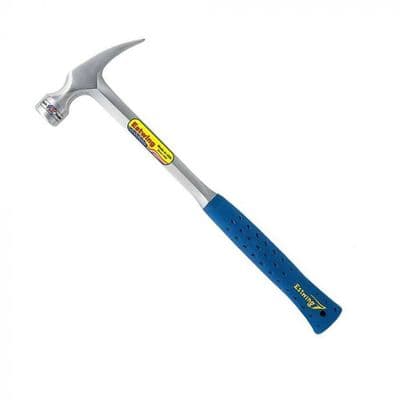 Estwing  E3/24S Framing Hammer Straight Claw Smooth Face 680q - Blue Nylon Grip 24oz