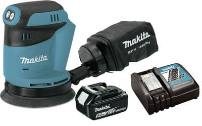 Makita DBO180Z 18V Li-Ion Cordless Random Orbit Sander 125mm 5ah Battery Charger