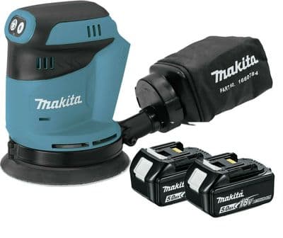 Makita DBO180Z 18V LXT Li-ion Cordless Random Orbit Sander 125mm 2 5ah Batteries
