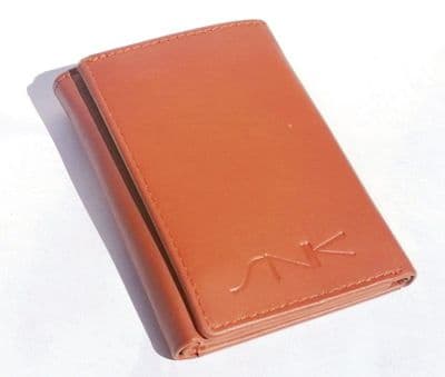 SNK Genuine Leather Key and Card Holder Trifold Wallet