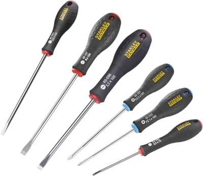 Stanley 0-65-428 FatMax Screwdriver Set Parallel / Flared / Pozi Set Of 6