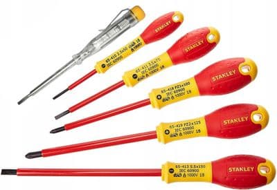 STANLEY 0-65-443 FATMAX 6 piece Insulated Slotted Pozidriv Screwdriver Set