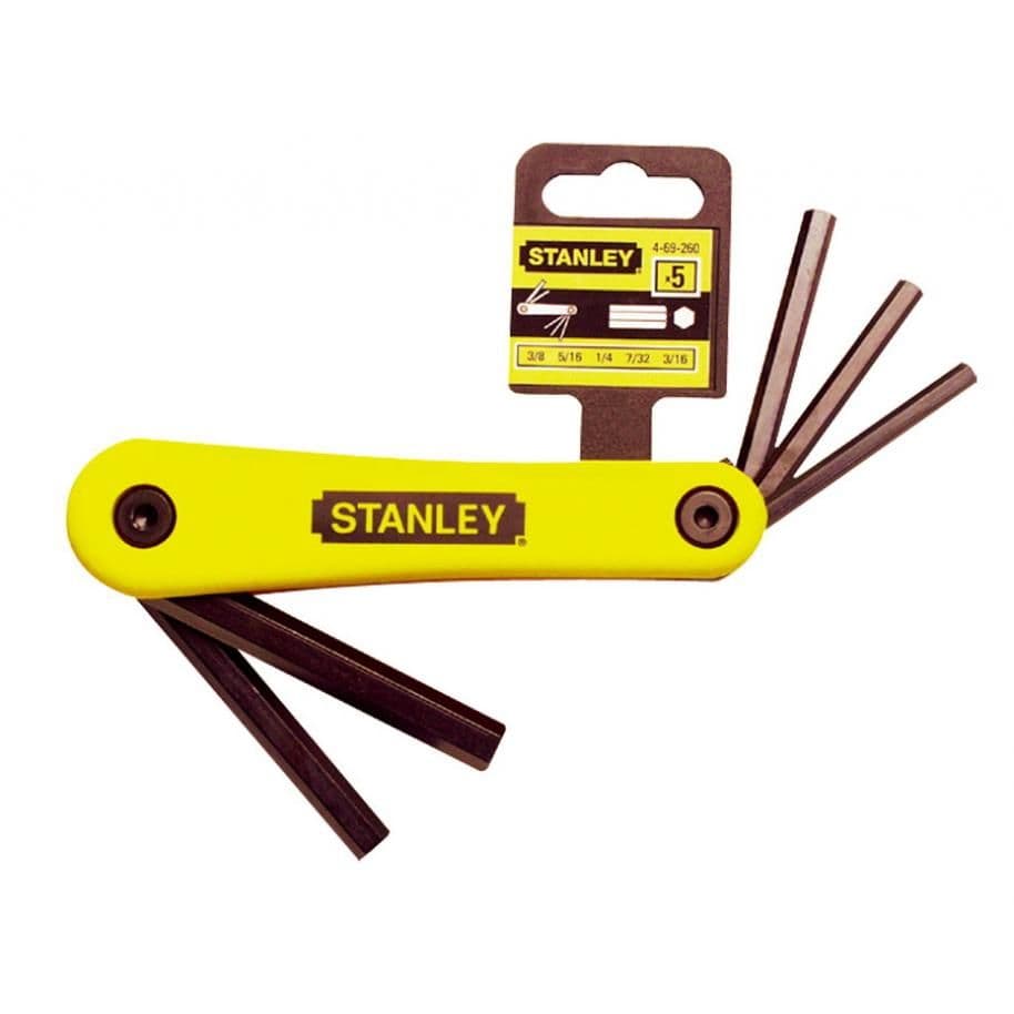 STANLEY 4-69-260 Folding Hex Keys Imperial Set 5 pc