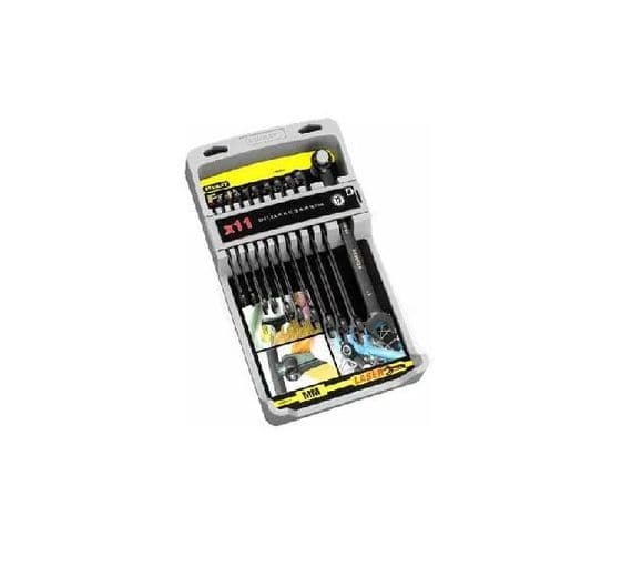STANLEY 4‑94‑614 Cr-V Combination Spanner Set – 11 Piece Metric (7– 17 mm)