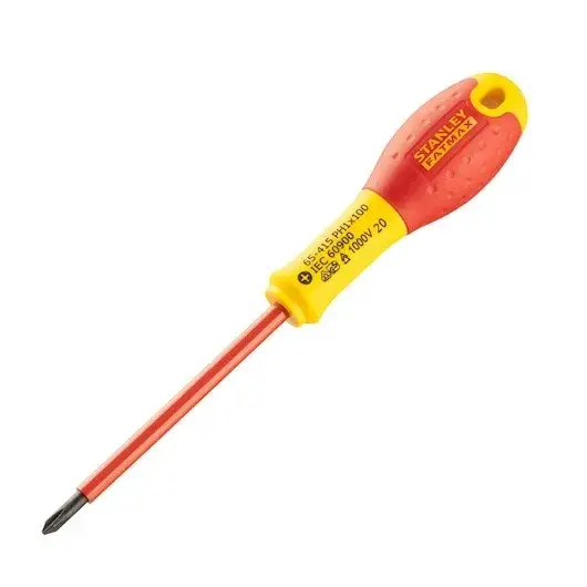 STANLEY FatMax 0-65-415 VDE Insulated Screwdriver 100mm PH1