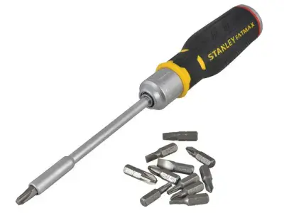 Stanley FatMax FMHT0-62690 Ratchet Screwdriver 12 Piece Standard Grip STA062690