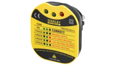 STANLEY FMHT82568-5 FATMAX® 3-Pin Wall Plug Tester