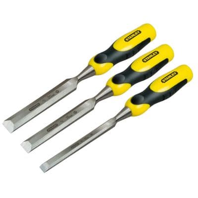 Stanley STHT5-16359 DYNAGRIP Bevel Edge Chisel with Strike Cap Set of 3
