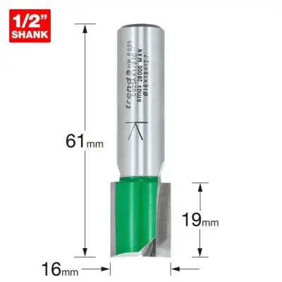 Trend C025AX1/2TC - Two Flute Cutter 16mm diameter