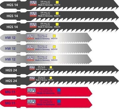 WILPU Jigsaw Blade Assortment, Wood-Metal 10 pcs. - Jigsaw Blade (10 pieces) T144D, T244D, T118A