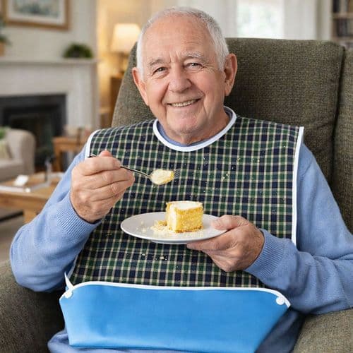 Adult Mealtime Protector Bib from only £9.99