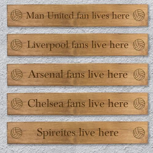 Engraved Football Team Wall Sign