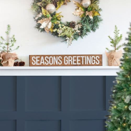 Engraved Seasons Greetings Wall Sign