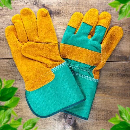 Heavy-Duty Thorn-Proof Leather Gardening Gloves