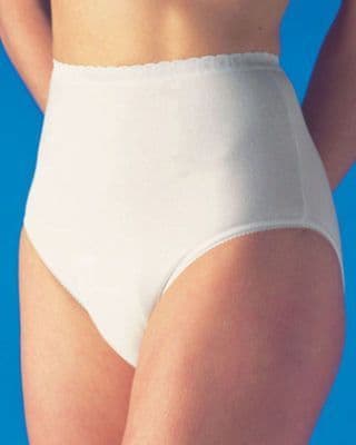 Ladies White Polyester Incontinence Pants 100ml