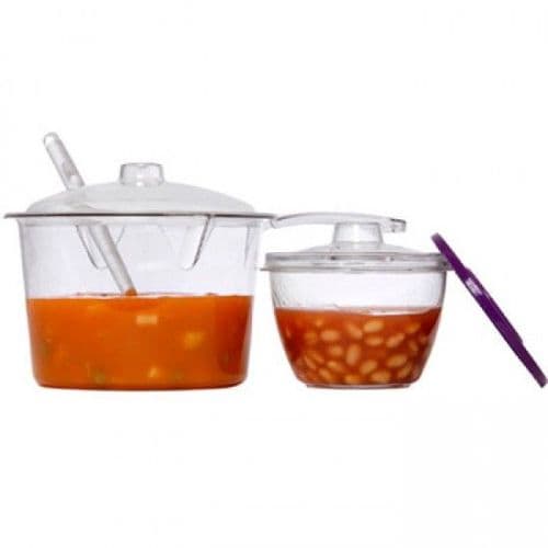 Microwavable 1L Large Saucepan Set