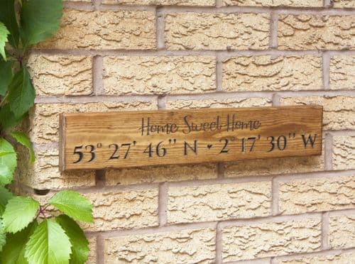 Personalised Coordinates Plaque
