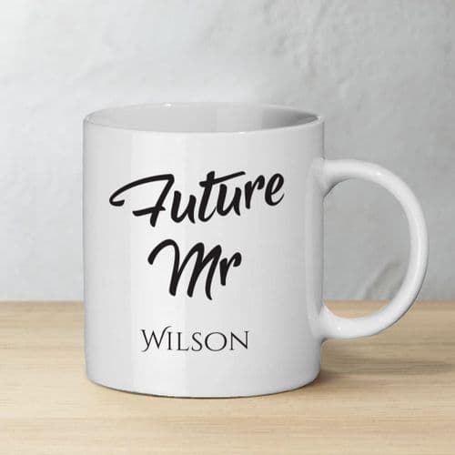 Personalised Future Mr & Mrs Ceramic Mug Set