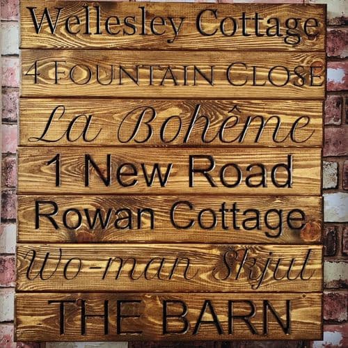 Personalised Wooden Engraved Sign