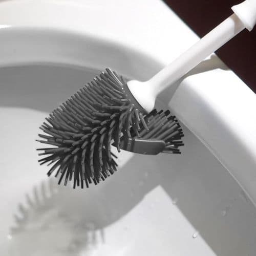 Silicone Under Rim Toilet Brush & Holder