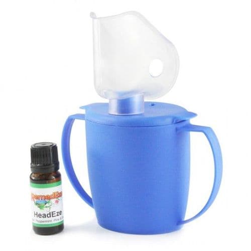 Steam Inhaler with HeadEze Aromatherapy Oil
