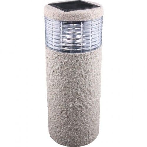 Venice Stone Effect Solar Post Light