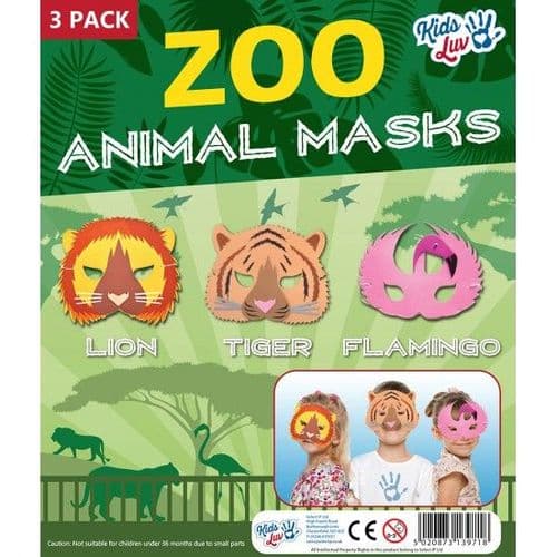 Zoo Animal Masks - 3 Pack