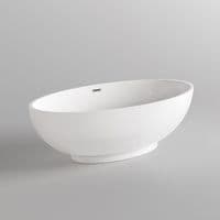 AquaSoak 1685mm Modern Oval Double Ended Freestanding Bath Tub Acrylic Designer