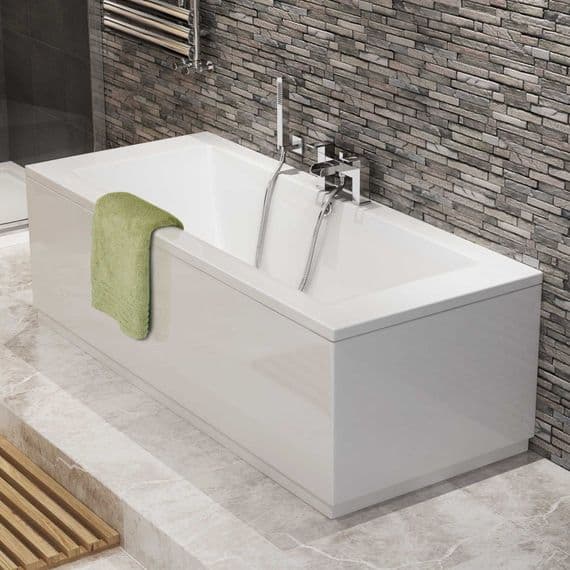 AquaSoak 1700 x 700 Double Ended Straight Bath ( square )